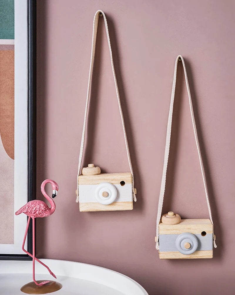 Let's make 1PC Baby Wooden Toy Camera Fashion Pendant Baby Kids