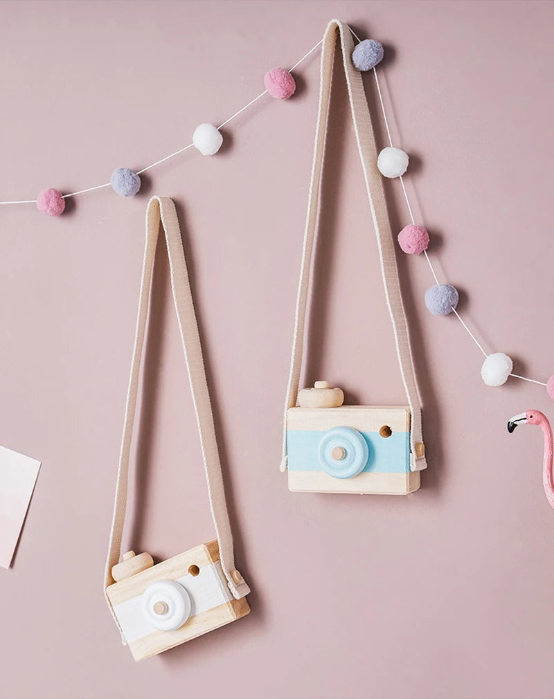 Let's make 1PC Baby Wooden Toy Camera Fashion Pendant Baby Kids