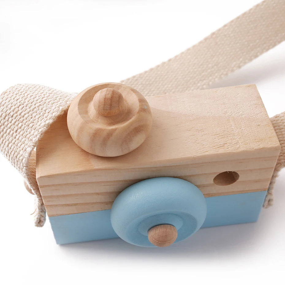 Let's make 1PC Baby Wooden Toy Camera Fashion Pendant Baby Kids