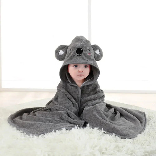 Cartoon Animal Baby Bath Towel Newborn Girl Boy Wrap Blanket Absorbent