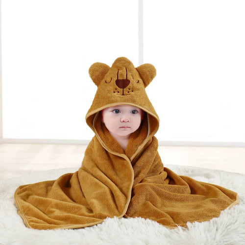 Cartoon Animal Baby Bath Towel Newborn Girl Boy Wrap Blanket Absorbent