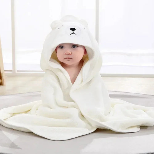 Cartoon Animal Baby Bath Towel Newborn Girl Boy Wrap Blanket Absorbent