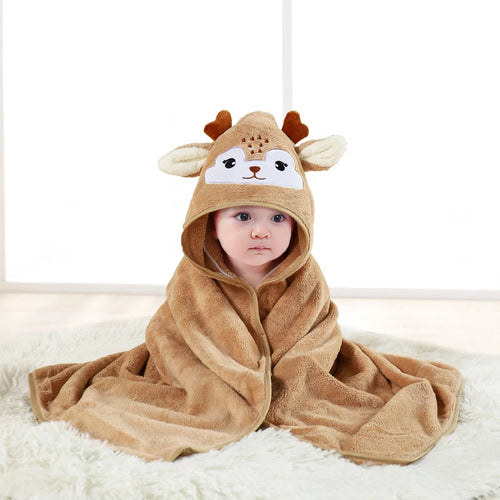 Cartoon Animal Baby Bath Towel Newborn Girl Boy Wrap Blanket Absorbent