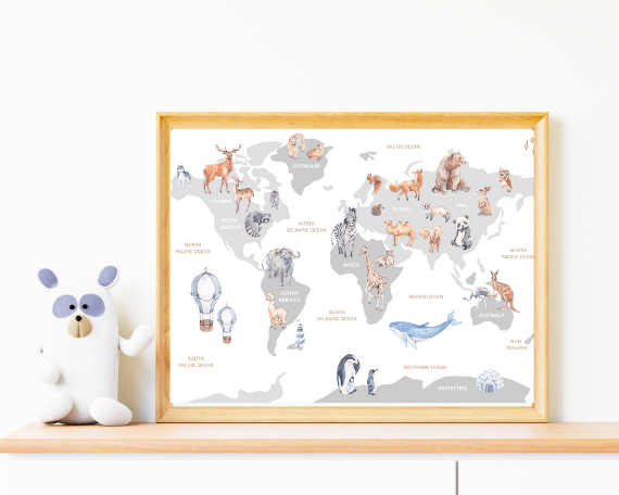 World Map Wall Art