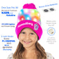 LED Light Up Glow Unicorn Beanie Hat with Pom Gifts for Girls Kids and Boys (One Size)