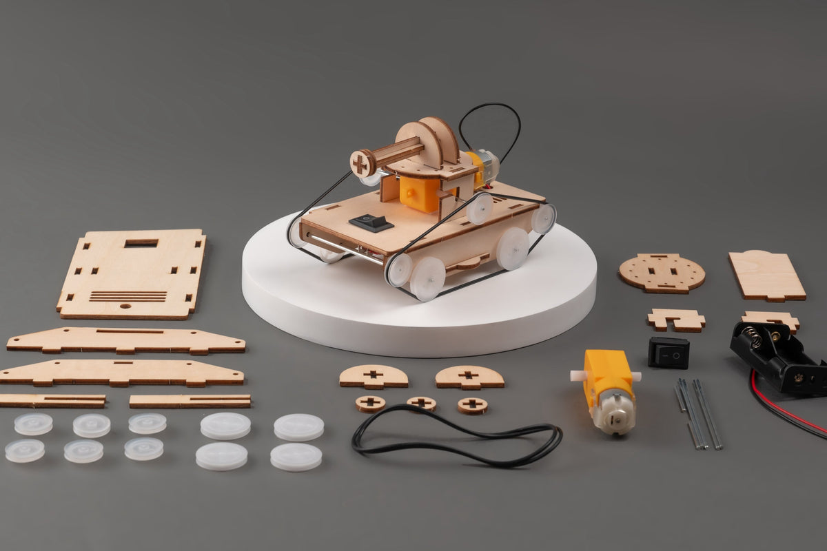 Rubber Bands Tank DIY Kit, Educational STEM Toy