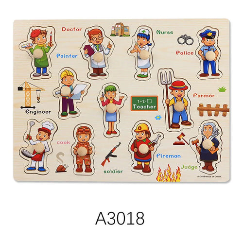 Montessori Wooden Toy Puzzles