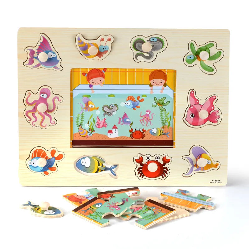 Montessori Wooden Toy Puzzles