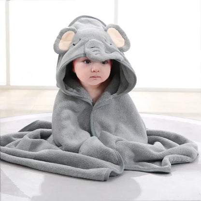 Cartoon Animal Baby Bath Towel Newborn Girl Boy Wrap Blanket Absorbent