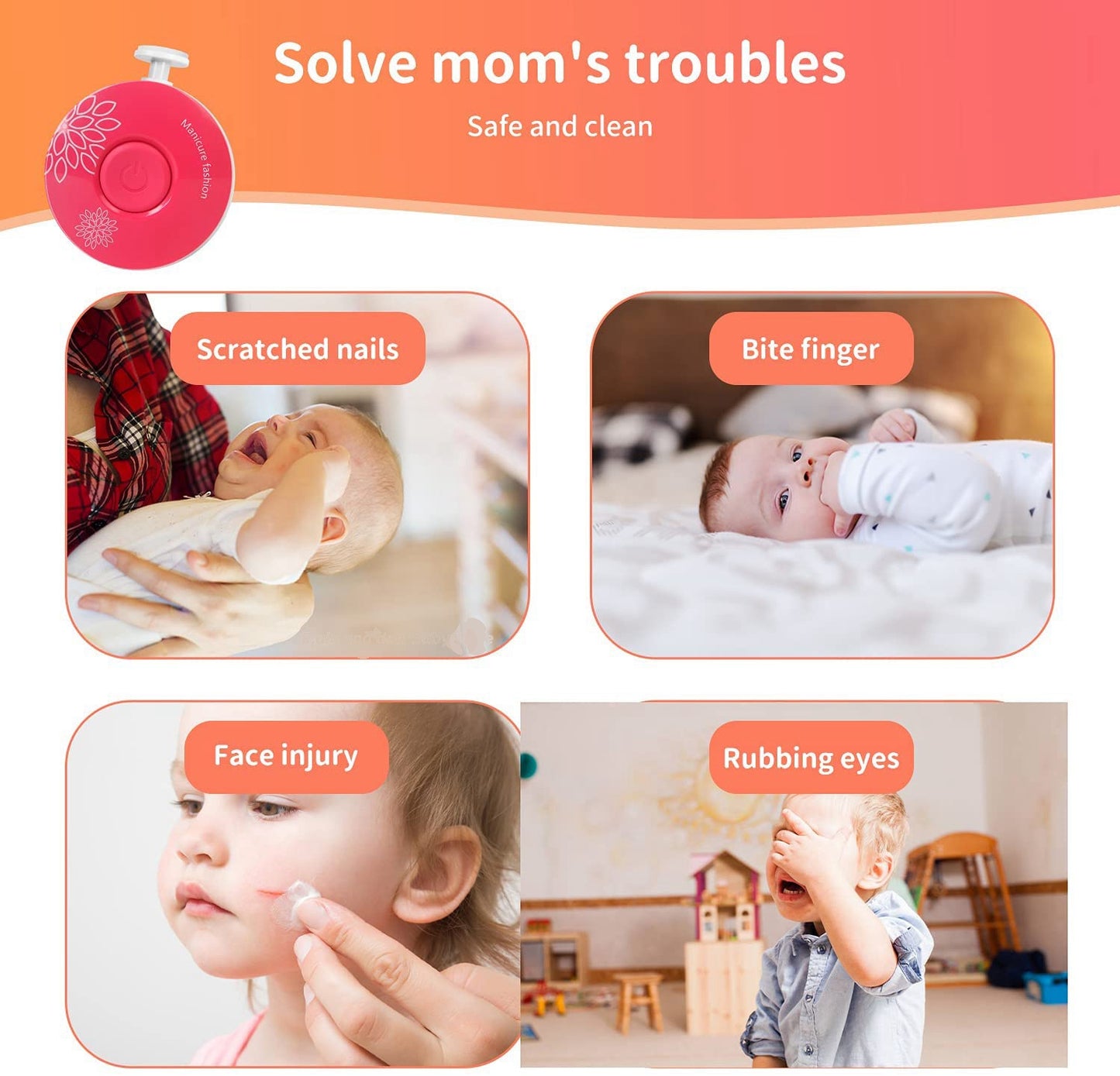 Electric Baby Nail Trimmer & Polisher