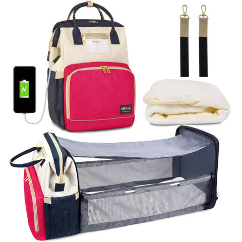 3 in 1 Portable Diaper Bag Backpack