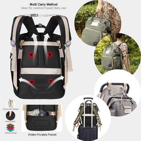 3 in 1 Portable Diaper Bag Backpack