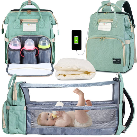 3 in 1 Portable Diaper Bag Backpack