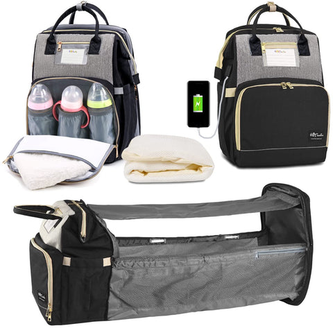 3 in 1 Portable Diaper Bag Backpack