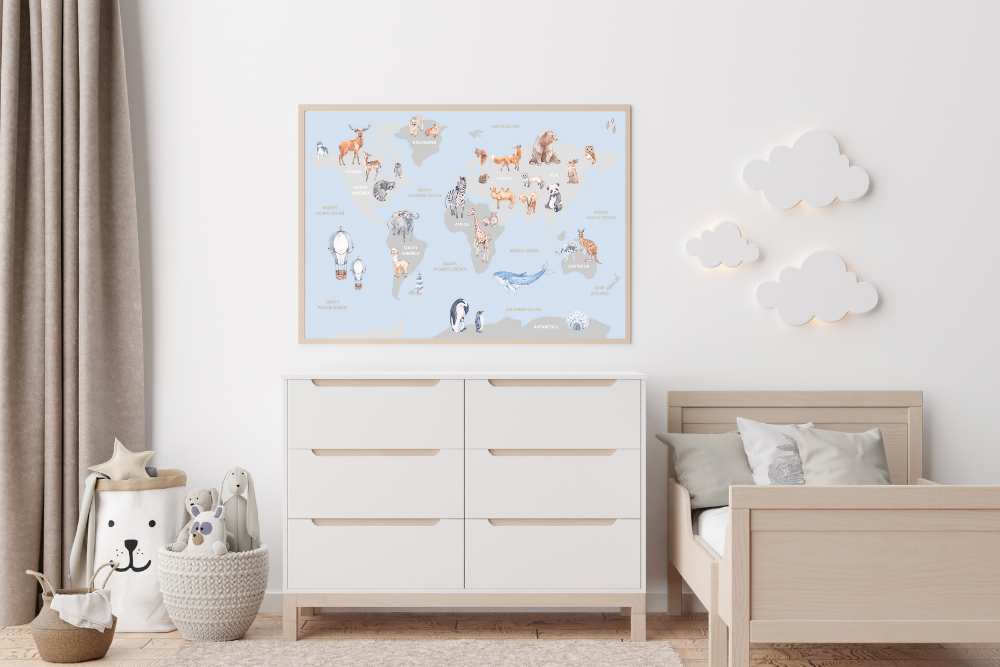 World Map Wall Art