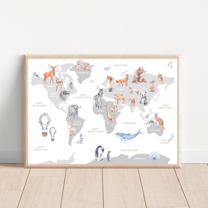 World Map Wall Art