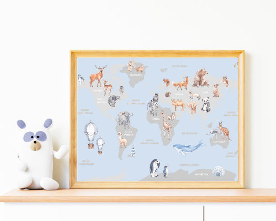 World Map Wall Art