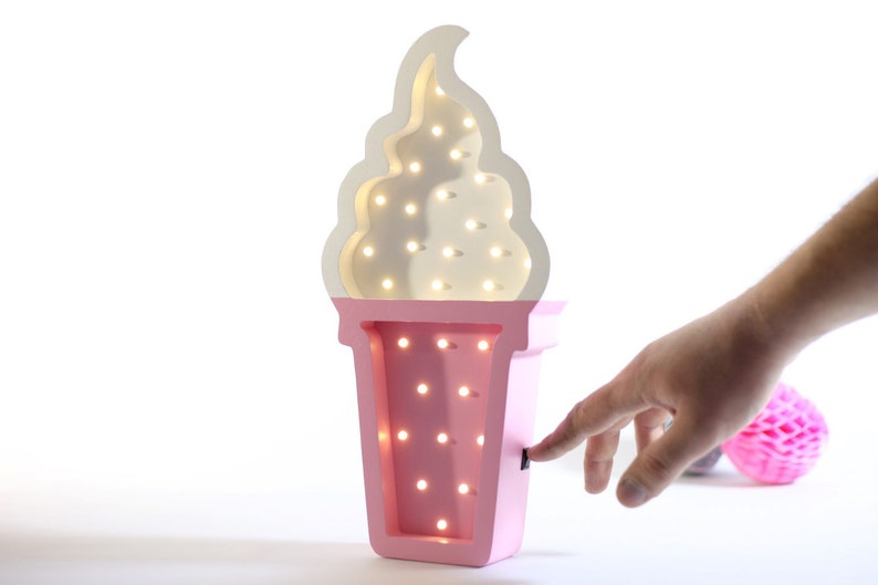 Wooden Ice Cream LED Night Light