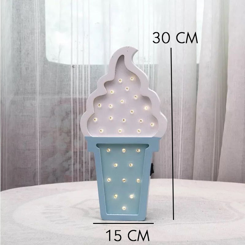 Wooden Ice Cream LED Night Light