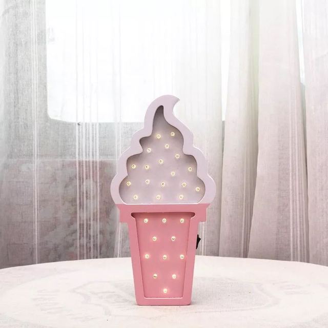 Wooden Ice Cream LED Night Light