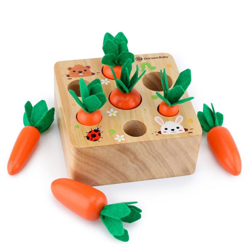 Wooden Carrot Educational Toy
