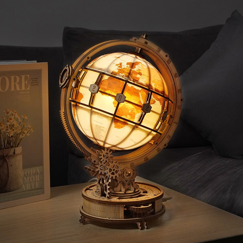 Luminous 3D Wooden Puzzle Lamp